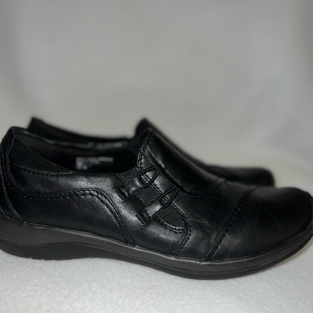Earth Size 9N Kaar Haluk Leather Black Slip-On Shoes - Picture 10 of 15